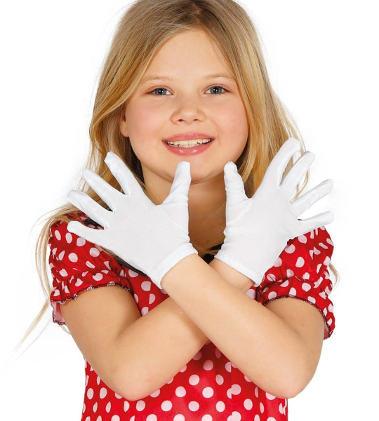 Weiße Handschuhe für Kinder