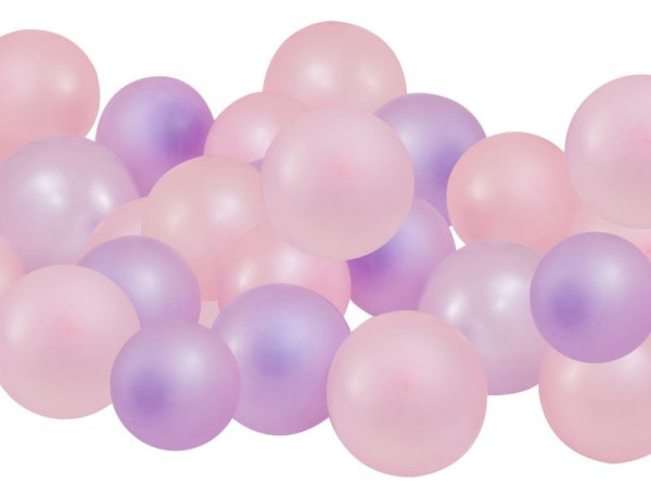 40 ekologiska latexballonger lila och rosa