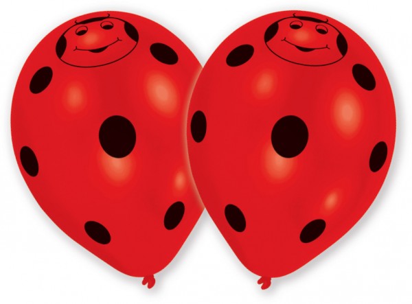 8 lustige Marienkäfer Luftballons