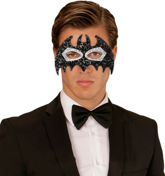 Mezza maschera Bat Silver Masked Ball 3