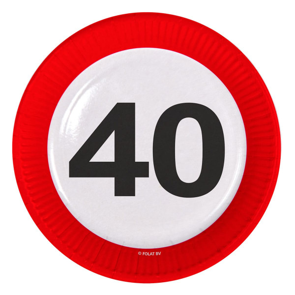 8 tablic znak drogowy 40. urodziny