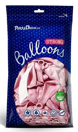 10 Partystar metallic Ballons hellrosa 23cm 2