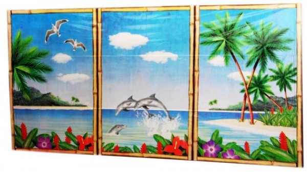 3 Tropische Strand Scene Setter 85 x 67,3cm 2