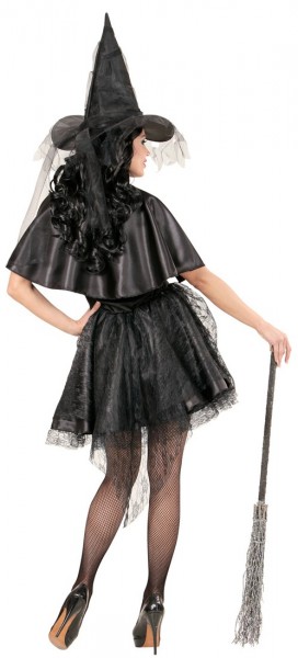 Short witch costume for women with hat and cape 2