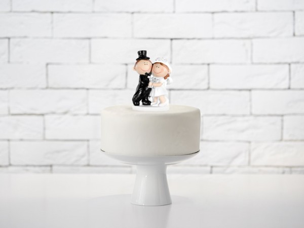 Dessin animé mariés amoureux décoration de gâteau 10,5 cm 2