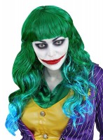 Grüne Mad Joker Damenperücke