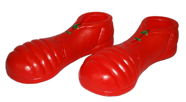 Czerwone buty klauna dla dorosłych