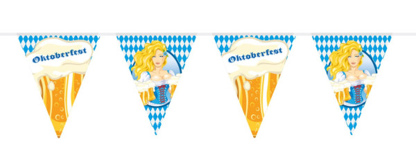 Guirnalda de banderines Oktoberfest Bier Liesl 10m