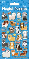 Playing puppies stickers