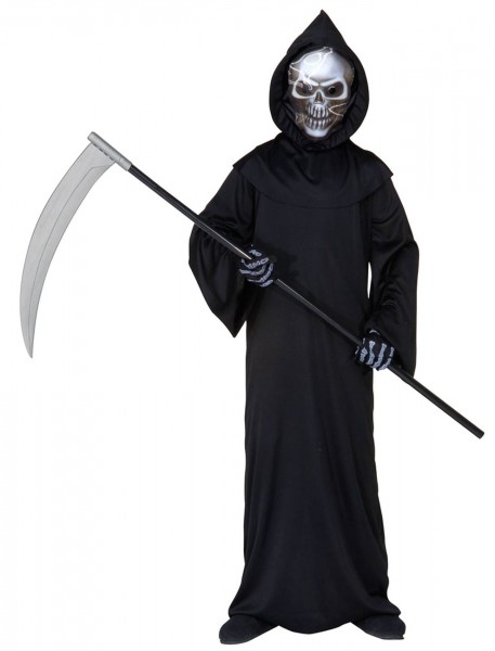 Grim Reaper barndräkt med mask och handskar