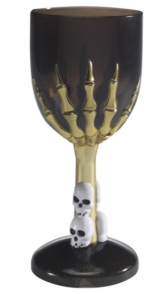 Skeleton Goblet Cup Black-Gold 17cm