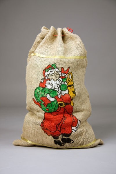 Christmas jute bag with print 50x80cm