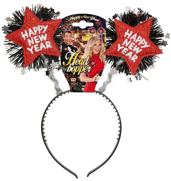 Red Happy New Year party headband