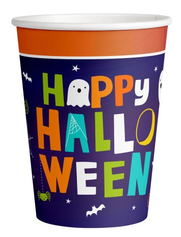 8 Happy Halloween cups 266ml