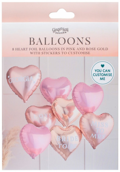 Full Love hjerte ballon buket 8 stk