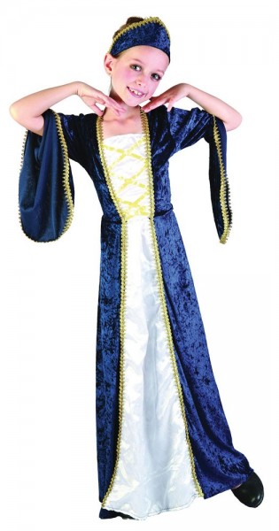 Medeltida slott Lady Sina kostym för barn
