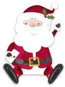 Anteprima: Palloncino foil Babbo Natale seduto 48cm