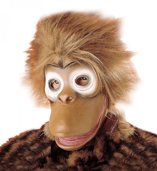 Maska małpy Karola z włosami