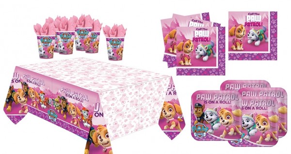 Compleanno per bambini Paw Patrol pink per 8 persone