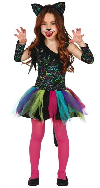 Groovy colorful leopard child costume