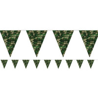 Chaîne de fanion camouflage 3,7 m