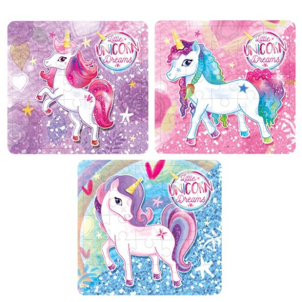1 puzzle unicorno 13 x 12 cm
