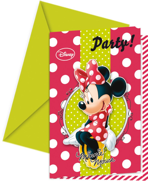6 carte invito Minnie Mouse Fashion Queen