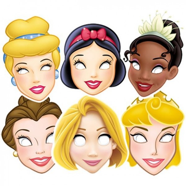 6 maschere principessa Disney