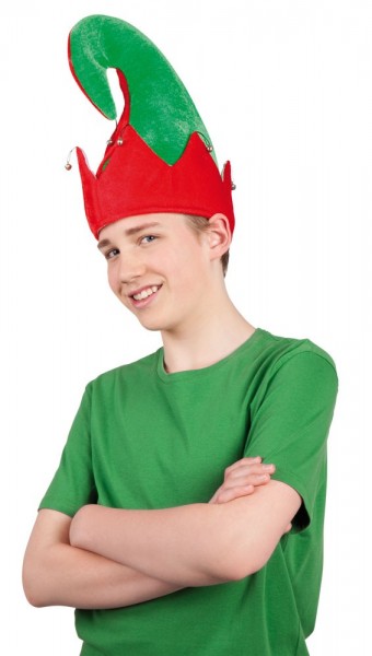 Sombrero de elfos navideños rojo-verde