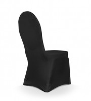 Widok: Elastyczny pokrowiec na każde krzesło w kolorze czarnym 200g