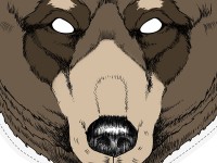 Voorvertoning: Masker grizzlybeerpapier met lint