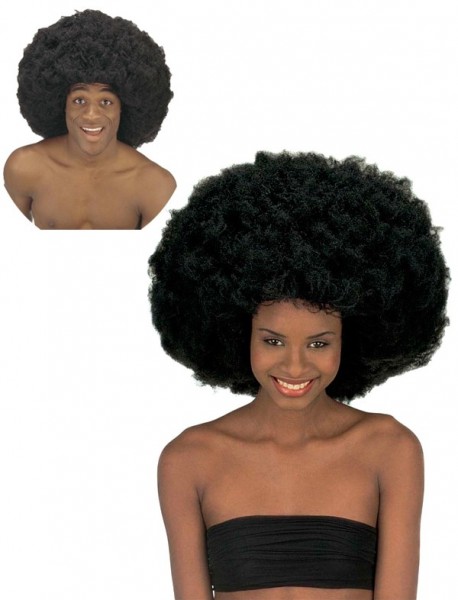 Peruka Afro o zwiększonej objętości w kolorze czarnym