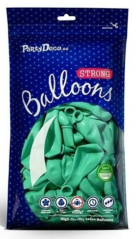 100 party star balloons mint 12cm 2