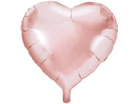 Globo corazón rosa dorado 61cm