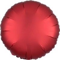 Edler Satin Folienballon rubinrot 43cm