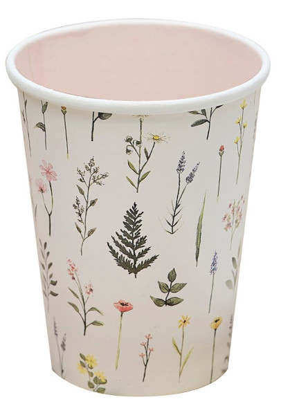 8 Blooming paper cups 250ml
