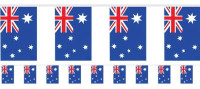 Australsk flag vimpelkæde 4m