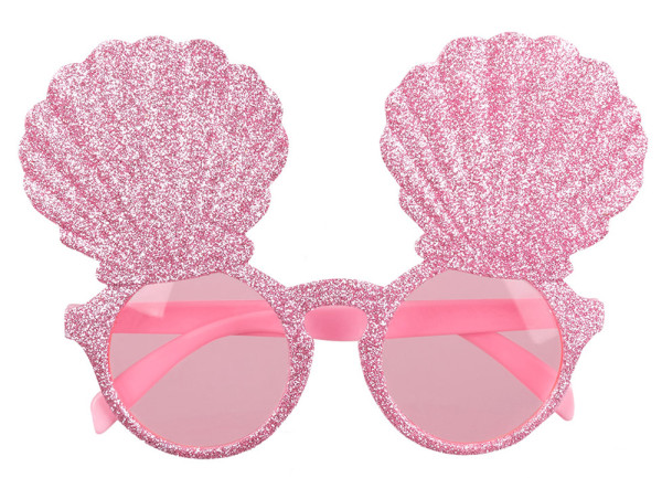 Gafas de concha rosa brillo
