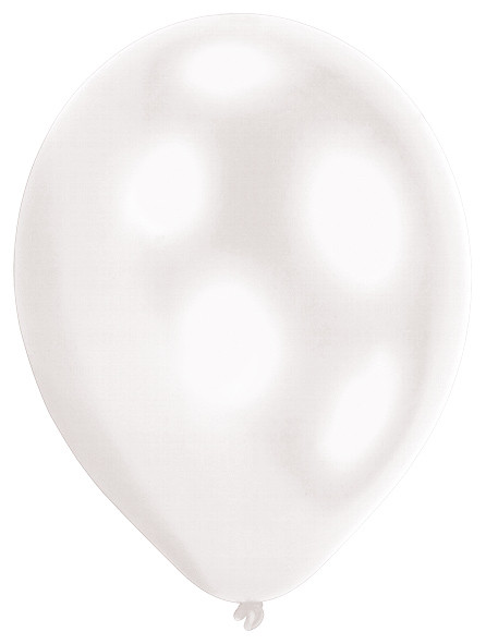 5 ballons LED blanc 27cm
