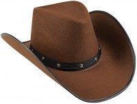 Stylowy kapelusz kowbojski w kolorze brązowym