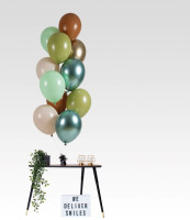 Oversigt: 12 Naturlig Glamp ballonblanding 33cm