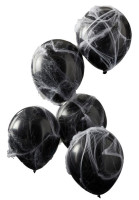 Vorschau: 5 Halloween Spider Web Ballons 5x30cm