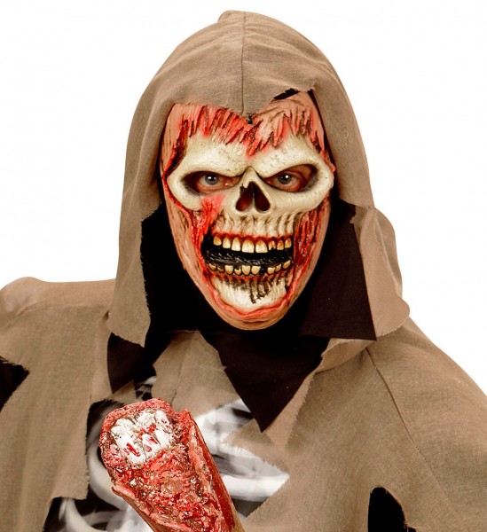 Máscara zombie piel y huesos