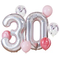 Gwiaździsty bukiet balonów na 30. urodziny