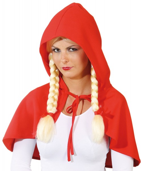 Capa roja con capucha de cuento de hadas