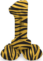 Palloncino numero 1 tigre con base 72cm