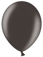 10 balonów metalik czarny 30 cm