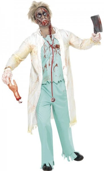 Médico zombie sangriento