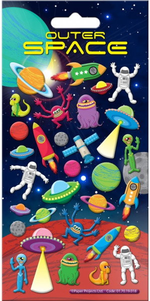 Weltraum Reise Moosgummi Sticker