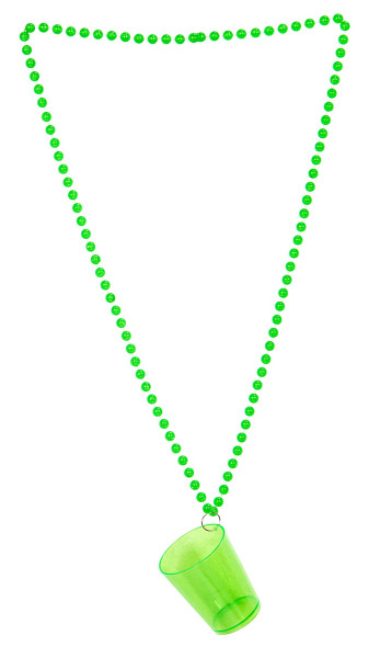 Łańcuch ze szkła w kolorze neonowo-zielonym